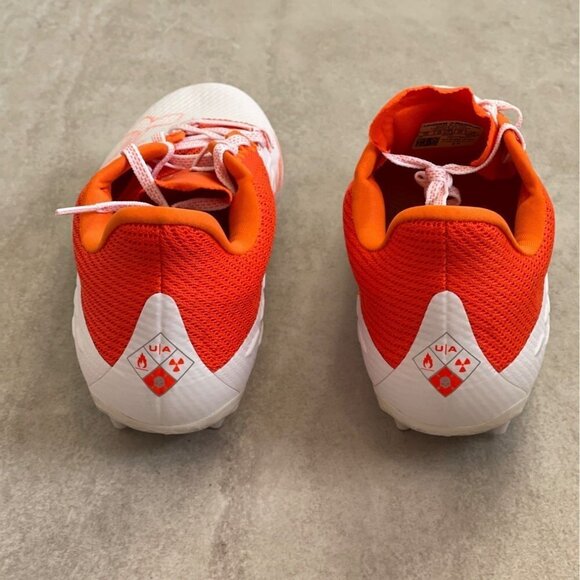 Under Armour White and Orange Athletic Shoes - Picture 5 of 11